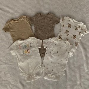 Bundle of 5! Baby Boy Onesies (Newborn)